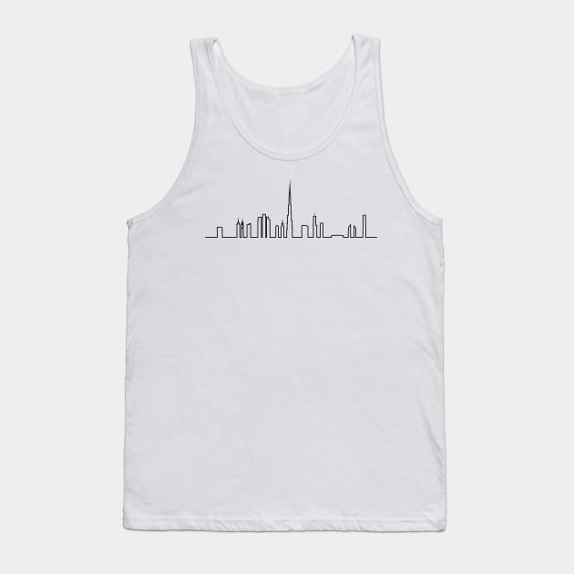 Dubai Skyline Tank Top by Cool Duck's Tees